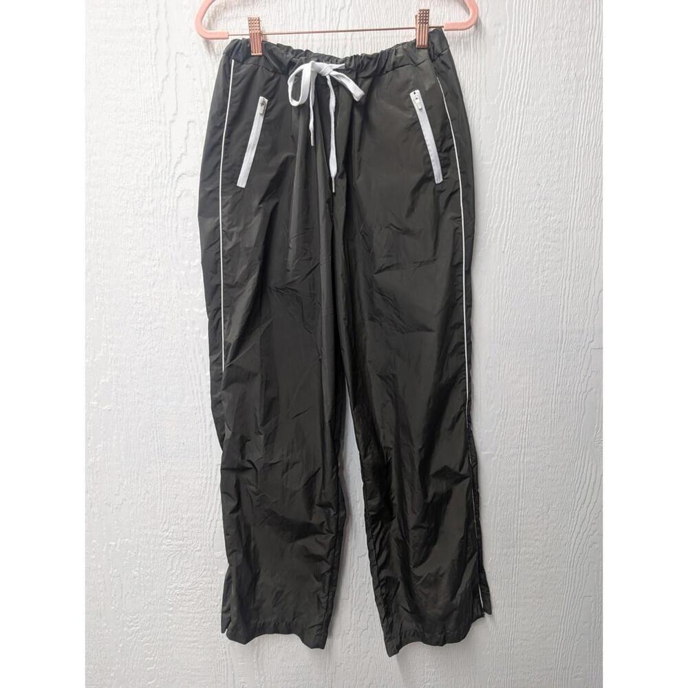 Women’s Black Track Pants with White Trim